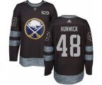 Adidas Buffalo Sabres #48 Matt Hunwick Authentic Black 1917-2017 100th Anniversary NHL Jersey