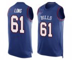 Buffalo Bills #61 Spencer Long Limited Royal Blue Player Name & Number Tank Top Football Jersey
