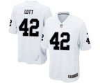 Oakland Raiders #42 Ronnie Lott Game White Football Jersey
