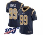 Los Angeles Rams #99 Aaron Donald Navy Blue Team Color Vapor Untouchable Limited Player 100th Season Football Jersey