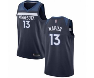 Minnesota Timberwolves #13 Shabazz Napier Swingman Navy Blue Basketball Jersey - Icon Edition