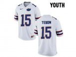 Youth Florida Gators Tim Tebow #15 College Football Jersey - White
