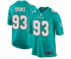 Miami Dolphins #93 Akeem Spence Game Aqua Green Team Color Football Jersey