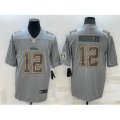 Green Bay Packers #12 Aaron Rodgers LOGO Grey Atmosphere Fashion 2022 Vapor Untouchable Stitched Limited Jersey