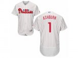 Philadelphia Phillies #1 Richie Ashburn White Red Strip Flexbase Authentic Collection MLB Jersey