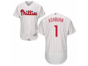 Philadelphia Phillies #1 Richie Ashburn White Red Strip Flexbase Authentic Collection MLB Jersey