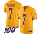 Washington Redskins #7 Joe Theismann Limited Gold Rush Vapor Untouchable 100th Season Football Jersey