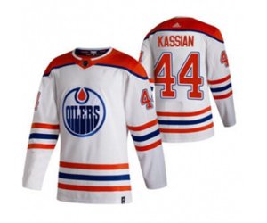 Edmonton Oilers #44 Zack Kassian White 2020-21 Reverse Retro Alternate Hockey Jersey
