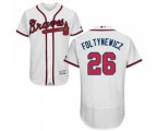 Atlanta Braves #26 Mike Foltynewicz White Home Flex Base Authentic Collection Baseball Jersey