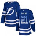 Tampa Bay Lightning #21 Brayden Point Authentic Blue Drift Fashion NHL Jersey