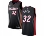 Miami Heat #32 Shaquille O'Neal Swingman Black Road NBA Jersey - Icon Edition