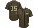 Houston Astros #15 Carlos Beltran Authentic Green Salute to Service MLB Jersey