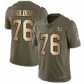 New York Giants #76 Nate Solder Limited Olive Gold 2017 Salute to Service NFL Jersey