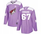 Arizona Coyotes #67 Lawson Crouse Authentic Purple Fights Cancer Practice Hockey Jersey