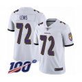 Baltimore Ravens #72 Alex Lewis White Vapor Untouchable Limited Player 100th Season Football Jersey