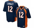 Denver Broncos #12 Brendan Langley Game Navy Blue Alternate Football Jersey