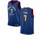Denver Nuggets #7 Trey Lyles Authentic Light Blue Alternate Basketball Jersey Statement Edition