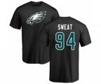 Philadelphia Eagles #94 Josh Sweat Black Name & Number Logo T-Shirt