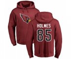 Arizona Cardinals #85 Gabe Holmes Maroon Name & Number Logo Pullover Hoodie