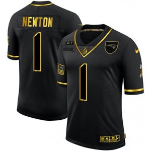 New England Patriots #1 Cam Newton Olive Gold Nike 2020 Salute To Service Limited Jersey