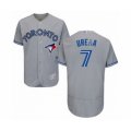 Toronto Blue Jays #7 Richard Urena Grey Road Flex Base Authentic Collection Baseball Player Jersey