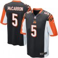 Cincinnati Bengals #5 AJ McCarron Game Black Team Color NFL Jersey
