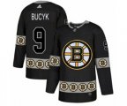 Adidas Boston Bruins #9 Johnny Bucyk Authentic Black Team Logo Fashion NHL Jersey