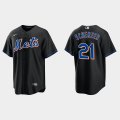 New York Mets #21 Max Scherzer Black Cool Base Stitched Baseball Jersey