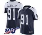Dallas Cowboys #91 L. P. Ladouceur Navy Blue Throwback Alternate Vapor Untouchable Limited Player 100th Season Football Jersey