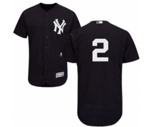 New York Yankees #2 Derek Jeter Navy Flexbase Authentic Collection MLB Jersey