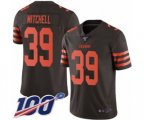 Cleveland Browns #39 Terrance Mitchell Limited Brown Rush Vapor Untouchable 100th Season Football Jersey