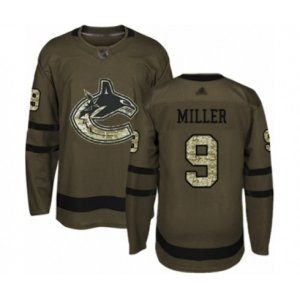 Vancouver Canucks #9 J.T. Miller Authentic Green Salute to Service Hockey Jersey