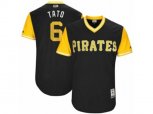 Pittsburgh Pirates #6 Starling Marte Tato Authentic Black 2017 Players Weekend MLB Jersey