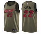 Miami Heat #22 Jimmy Butler Swingman Green Salute to Service Basketball Jersey