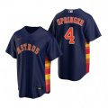 Nike Houston Astros #4 George Springer Navy Alternate Stitched Baseball Jersey
