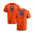 New York Mets #45 Zack Wheeler Orange RBI T-Shirt
