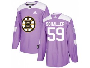 Adidas Boston Bruins #59 Tim Schaller Purple Authentic Fights Cancer Stitched NHL Jersey
