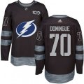 Tampa Bay Lightning #70 Louis Domingue Authentic Black 1917-2017 100th Anniversary NHL Jersey