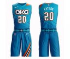 Oklahoma City Thunder #20 Gary Payton Swingman Turquoise Basketball Suit Jersey - City Edition
