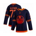 Edmonton Oilers #77 Oscar Klefbom Authentic Navy Blue Alternate Hockey Jersey