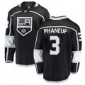 Los Angeles Kings #3 Dion Phaneuf Authentic Black Home Fanatics Branded Breakaway NHL Jersey