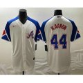 Atlanta Braves #44 Hank Aaron White 2023 City Connect Cool Base Stitched Jersey