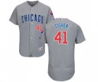 Chicago Cubs #41 Steve Cishek Grey Road Flex Base Authentic Collection MLB Jersey