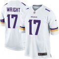 Minnesota Vikings #17 Jarius Wright Game White NFL Jersey