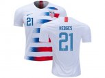 USA #21 Hedges Home Soccer Country Jersey