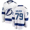 Tampa Bay Lightning #79 Alexander Volkov Fanatics Branded White Away Breakaway NHL Jersey