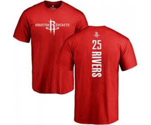 Houston Rockets #25 Austin Rivers Red Backer T-Shirt