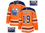 Edmonton Oilers #19 Patrick Maroon Orange Home Authentic Fashion Gold Stitched NHL Jersey