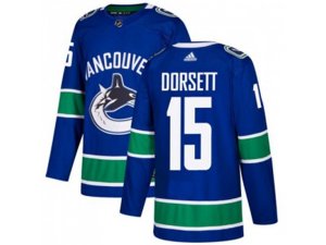 Vancouver Canucks #15 Derek Dorsett Blue Home Authentic Stitched NHL Jersey