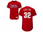 Philadelphia Phillies #32 Steve Carlton Red Flexbase Authentic Collection MLB Jersey